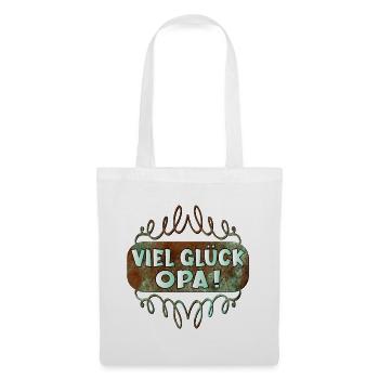 Viel Glück Opa - Stoffbeutel - Weiß - Vorne