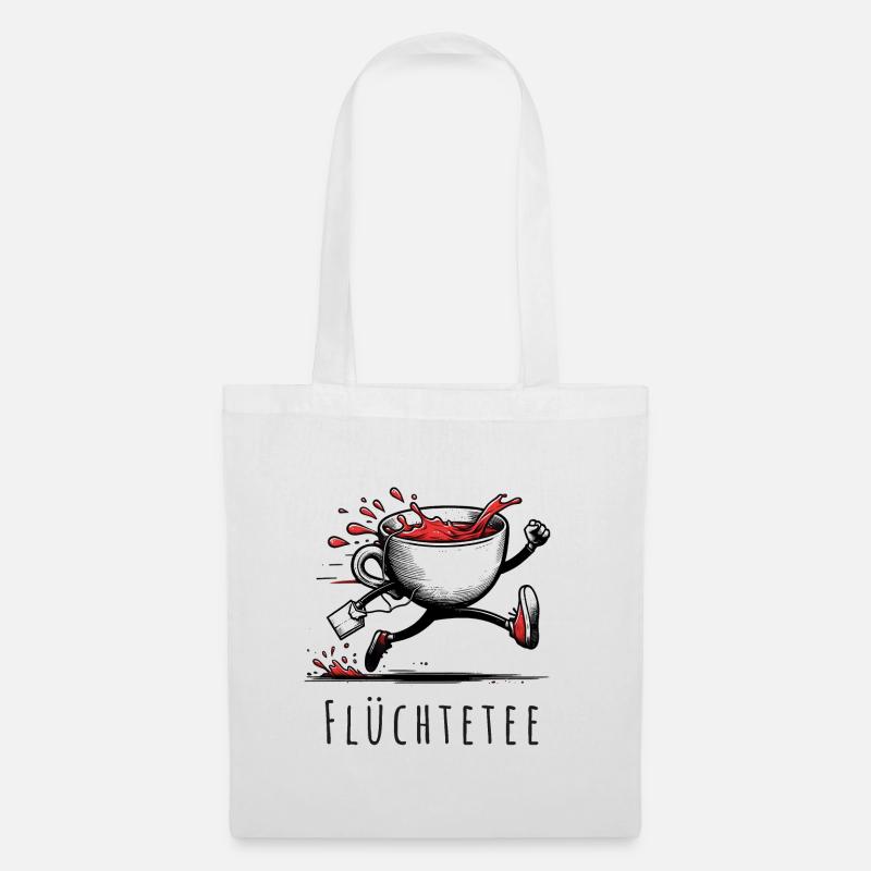 flüchtetee wortspiel tee früchte teatime - Stoffbeutel - Weiß