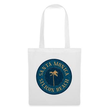 Santa Monica Retro Logo – Silicon Beach Style - Stoffbeutel - Weiß - Vorne
