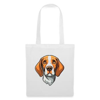 Ariege Pointer Hund Rasse Cartoon Kawaii Illustrati - Stoffbeutel - Weiß - Vorne