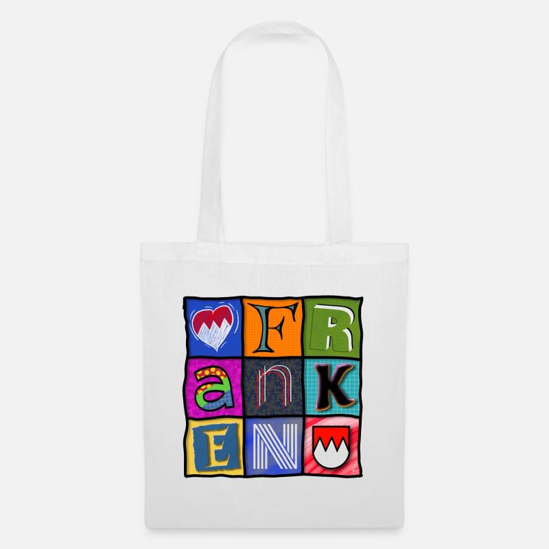 Franken - Pop-Art - cool - Stoffbeutel - Weiß