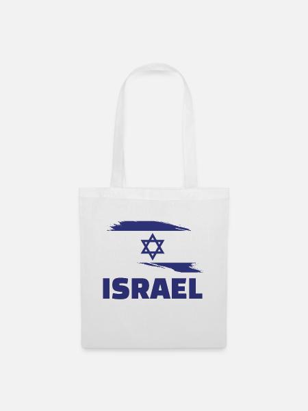 Israel Flagge Fahne - Stoffbeutel - Weiß