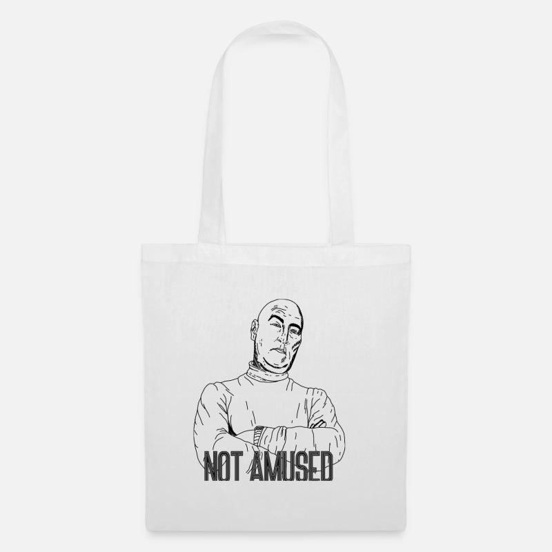 Not Amused – Sarcastic Statement Design - Tote Bag - white