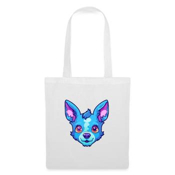 Blue Heeler chien race Cartoon Kawaii Illustration - Sac en tissu - blanc - Devant