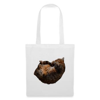 entspannte Katze, tabby motive - Stoffbeutel - Weiß - Vorne