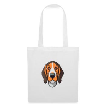Chien tricolore sibérien race de chien Cartoon Kawaii I - Sac en tissu - blanc - Devant