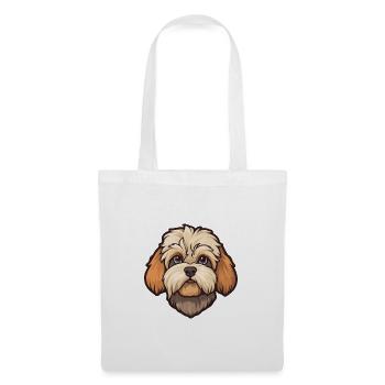 Shih Poo Hunderasse Cartoon Kawaii Illustration - Stoffbeutel - Weiß - Vorne