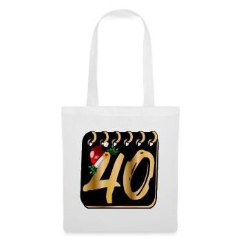 40 Jahre alt - 40. Geburtstag Weihnachten - Stoffbeutel - Weiß - Vorne