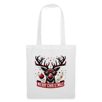 Rentier-Weihnachtsspaß - Original Pullover - Stoffbeutel - Weiß - Vorne