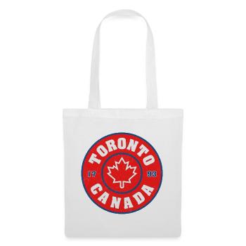 Emblème rond du Canada à Toronto : feuille d’érable - Sac en tissu - blanc - Devant