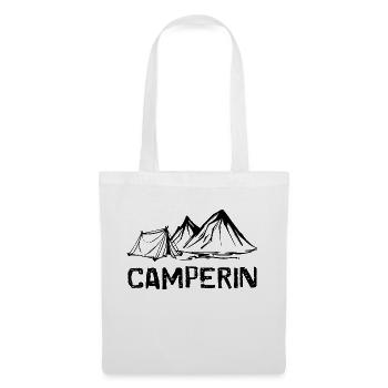 Camper Spruch Camping Berge Zelten Campingplatz - Stoffbeutel - Weiß - Vorne
