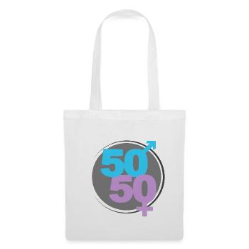 50/50 - Stoffbeutel - Weiß - Vorne