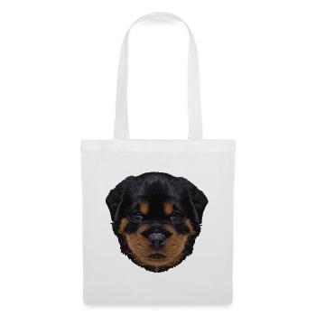 süße outfits, Rottweiler Welpe - Stoffbeutel - Weiß - Vorne