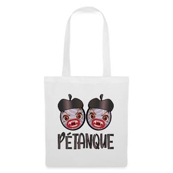 Pétanque CARTOON - SPORTGESCHENKE FRANKREICH - Stoffbeutel - Weiß - Vorne