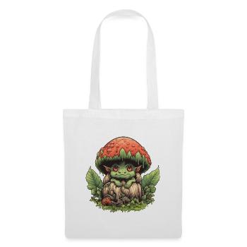 Petite Créature Champignon Fantasy Forêt Chemise Champignon - Sac en tissu - blanc - Devant