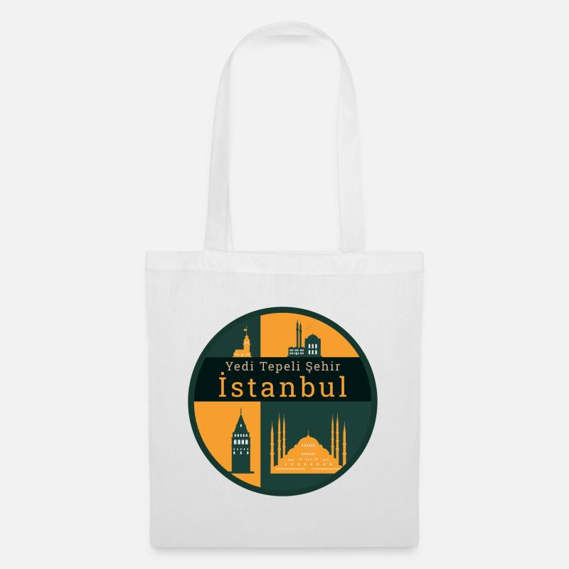 Istanbul: Sieben Hügel Stadt - Stoffbeutel - Weiß