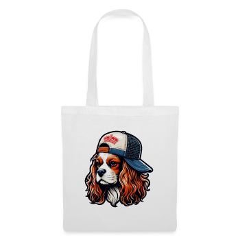 Cavalier King Charles Dog with a Cap - Tote Bag - white - Front