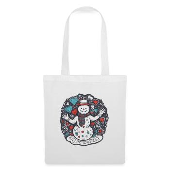 Schneemann - Stoffbeutel - Weiß - Vorne