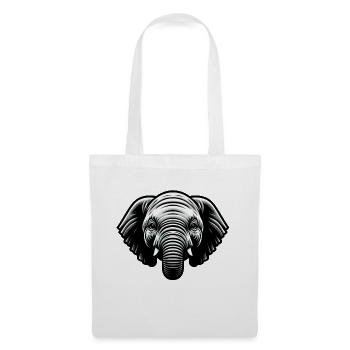 Bébé éléphant - Sac en tissu - blanc - Devant