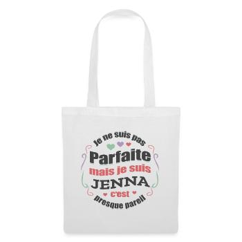 JENA PARFAITE - PRENOM JENA - Sac en tissu - blanc - Devant