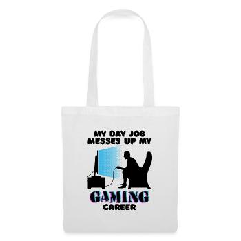 Carrière Gamer Déclaration Bourreau de travail Travail Emploi - Sac en tissu - blanc - Devant