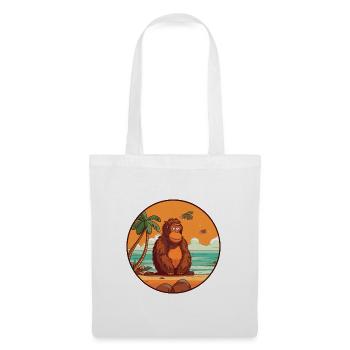Orang-Utan Aquarell Cartoon Kawaii Clipart Tier - Stoffbeutel - Weiß - Vorne