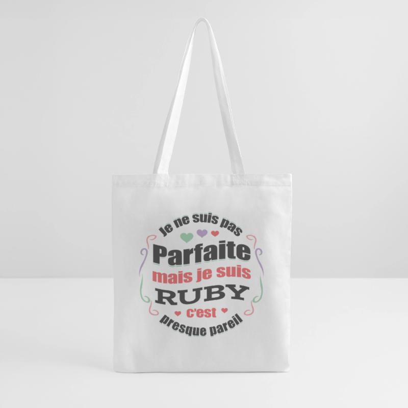 RUBY PARFAITE - PRENOM RUBY Sac en tissu