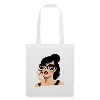 Sunglasses Style"Hey You" Illustration - Tote Bag - white - Front