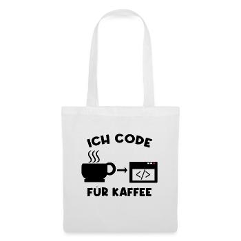 Coder Statement Arbeit Job Geld Verdienen Karriere - Stoffbeutel - Weiß - Vorne