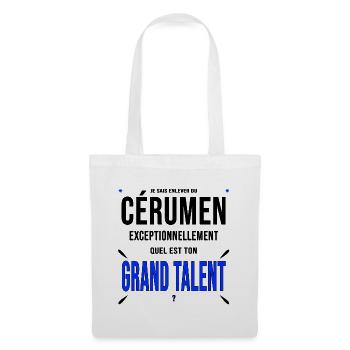Otologiste oreilles cérumen cadeau drôle - Sac en tissu - blanc - Devant
