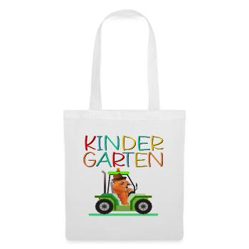 Kindergarten Kind Traktor - Stoffbeutel - Weiß - Vorne