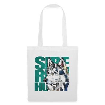 Sibirischer Husky Portrait - Stoffbeutel - Weiß - Vorne