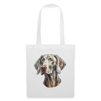 Weimaraner Portrait - Stoffbeutel - Weiß - Vorne