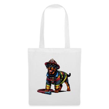 Conception du service d'incendie de Rottweiler - Sac en tissu - blanc - Devant