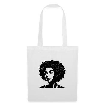 Beautiful Black Woman Illustration - Tote Bag - white - Front