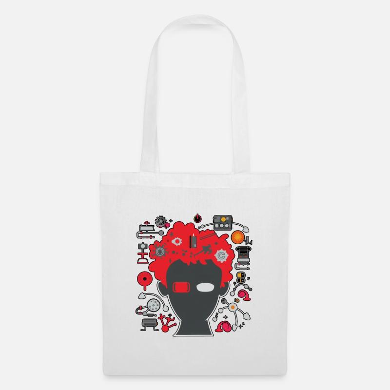 Geek 02 R - Sac en tissu - blanc