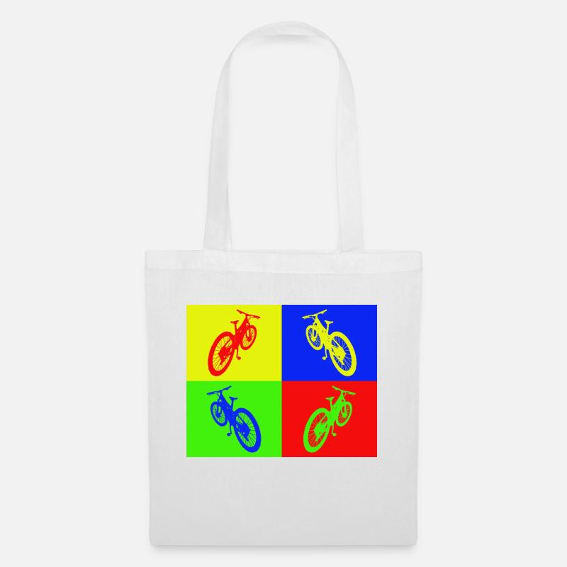 MTB Pop Art color - Stoffbeutel - Weiß