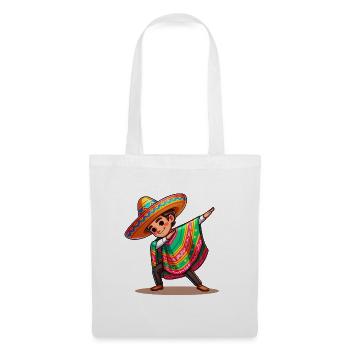 Mexikanischer Poncho Kostüm macht den Dab. - Stoffbeutel - Weiß - Vorne