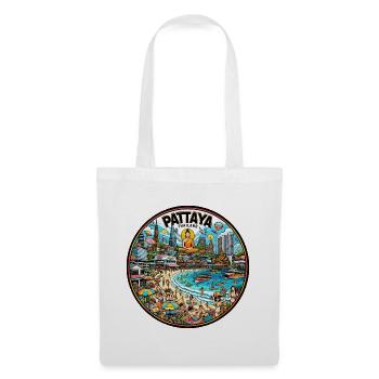 Pattaya Stadt Thailand Design - Stoffbeutel - Weiß - Vorne