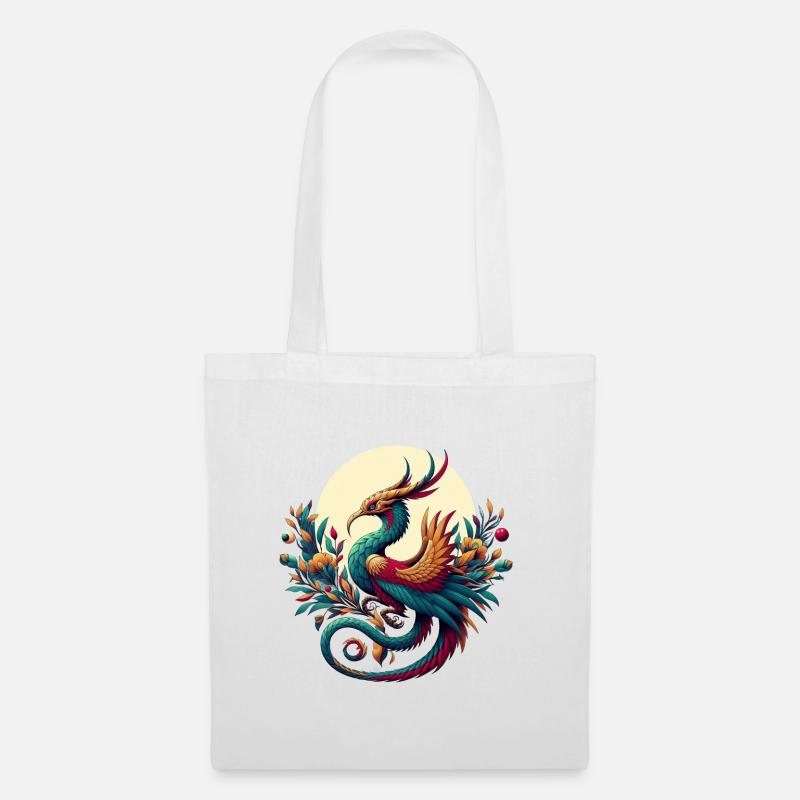 Eleganter Simurgh - Stoffbeutel - Weiß