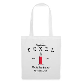 Texel, Nordseeinsel der Niederlande Zeichnung - Stoffbeutel - Weiß - Vorne