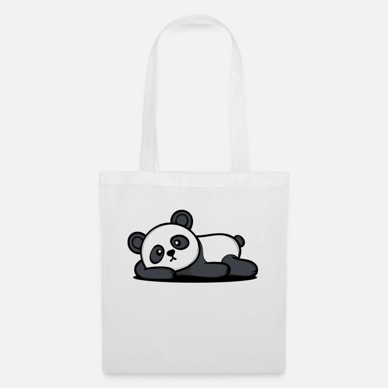 Is Mir Egal Statement Panda Gleichgültig - Stoffbeutel - Weiß