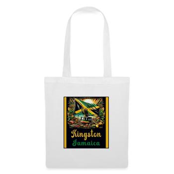 Jamaïque Kingston Reggae Design - Sac en tissu - blanc - Devant