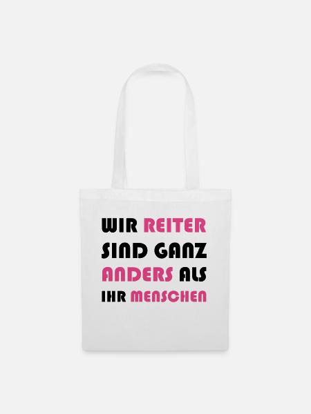 We riders are very different from you humans - Tote Bag - white