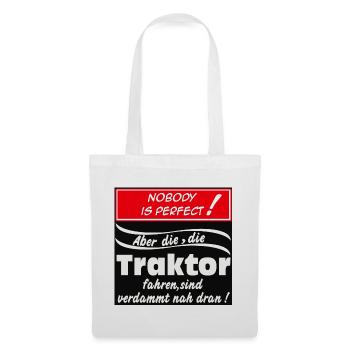 Tractor ,Tractor ,Agricultural Machinery Nobody Tractor (25) - Tote Bag - white - Front