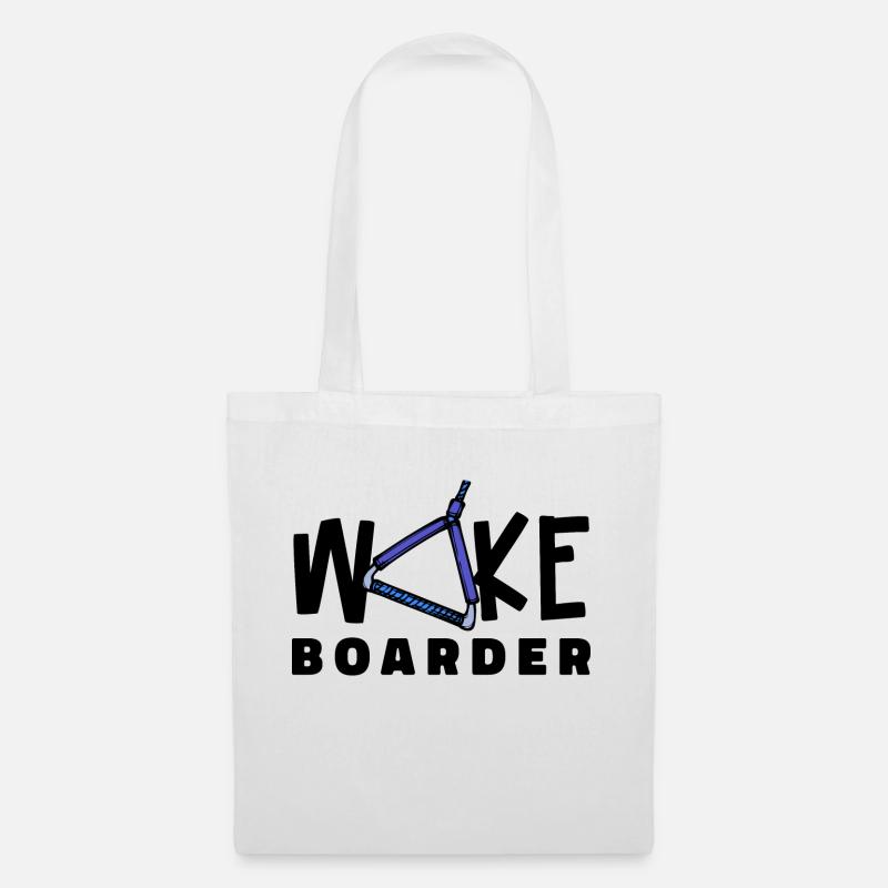 Wakeboard Statement Wasserski Welle Kitesurfer - Stoffbeutel - Weiß
