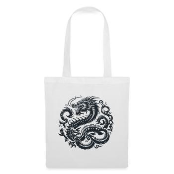 Tatouage de dragon chinois - Sac en tissu - blanc - Devant