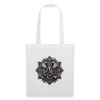 Elephant mandala in steampunk style - Tote Bag - white - Front