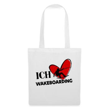 Wakeboard Surf Kitesurfer Déclaration Coeur Stunt - Sac en tissu - blanc - Devant