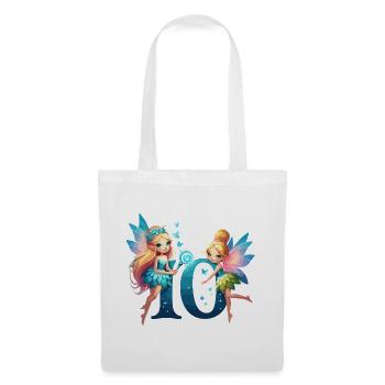 10 Jahre Fee Elfe Geburtstag Geschenk - Stoffbeutel - Weiß - Vorne